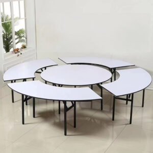 Foldable 3.6m Modular Round Wave Table – 5-Ring Set (no center)