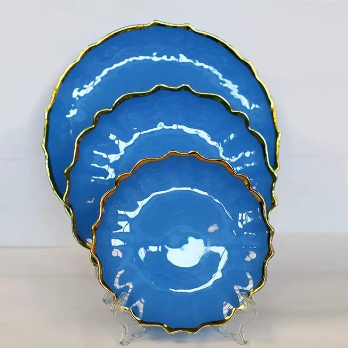 v gold edge wave plate - blue v gold edge wave plate - blue